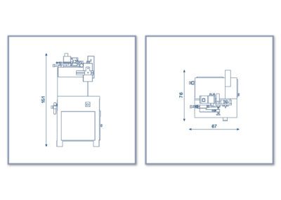Layout macchina MICRON 650 (Dimensioni in cm)