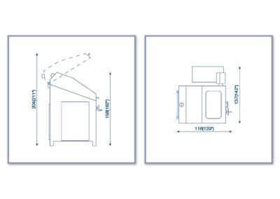 Technical drawing RS 500 (Dimensions in cm)